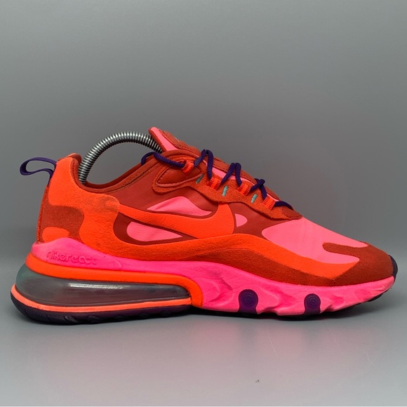 Nike Air Max 270 React Mystic Red Shoes AT6174-600 Women's Sz 10 - Picture 8 of 10
